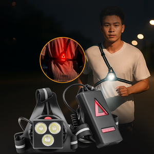 2000MAh Phản Quang Vest Với 500Lumen <span class=keywords><strong>LED</strong></span> Cảnh Báo Ánh Sáng Ban Đêm Chạy Leo Chạy Chạy Bộ Ngực Đèn An Toàn Chạy & Giày Đèn - Product Image 1