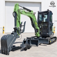 Mini-excavatrice FULCORE avec pompe à piston variable, livraison gratuite, performances de creusement puissantes pour l'entretien des propriétés