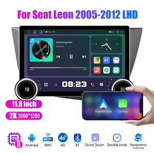 <span class=keywords><strong>Autoradio</strong></span> Android <span class=keywords><strong>2</strong></span> Din pour <span class=keywords><strong>Seat</strong></span> <span class=keywords><strong>Leon</strong></span> 2005-2012 LHD, écran QLED 2K de 11,8 pouces, double bouton diamant, Android Auto, CarPlay - Product Image 4