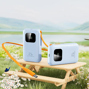 <span class=keywords><strong>Banque</strong></span> d'alimentation à batterie Li-polymère haute capacité avec charge rapide 22,5 W, type-C rétractable, avec logo personnalisé - Product Image 6