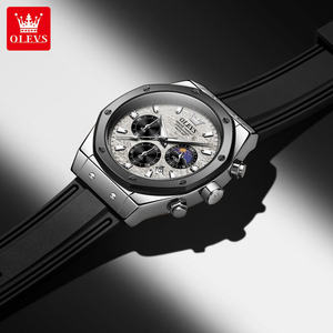   Reloj de Pulsera de Lujo Personalizado 9911 OEM para Hombre, Correa de Goma, Multifuncional, Cronógrafo, Resistente al Agua, Reloj de Cuarzo - Product Image 3