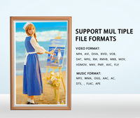 Cadre photo numérique intelligent LCD HD 4K anti-reflet en bois de 86 pouces, affichage NFT, MP3, montage mural, compatible WiFi Android, HUILAN