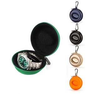 Boîtes de rangement pour montres en EVA portables rigides avec fermeture éclair en fibre de carbone OEM personnalisées - Product Image 1