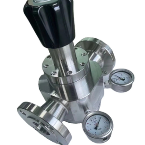 Regulador de Pressão de Diafragma de Aço Inoxidável 316L UHP de 1,5 Polegadas com Dupla Etapa e Duplo Manômetro para Entrega de Gás N2/O2/H2/<span class=keywords><strong>CO2</strong></span>/Ar/He - Product Image 1