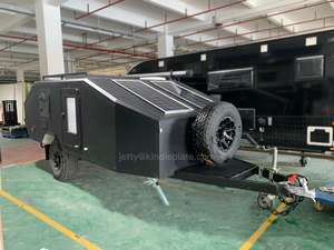 Gran oferta <span class=keywords><strong>2022</strong></span>, <span class=keywords><strong>Mini</strong></span> caravana, remolque de viaje en forma de lágrima, casa pequeña de aluminio para acampar al aire libre con capacidad para 4 personas - Product Image 3