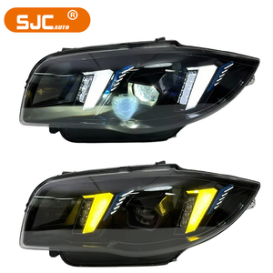 Fari Anteriori a LED SJC Auto "Snake Eyes" per BMW Serie 1 E82 E87 118i Giallo Bianco DRL, Anni 04-11, Modelli 120i 125i 128i 130i - Product Image 2