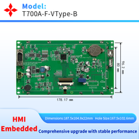 Panel de Pantalla Táctil HMI Integrado de 7 Pulgadas con Cable de Comunicación para Descarga, Compatible con RS485/232/422 para Conectar con PLC