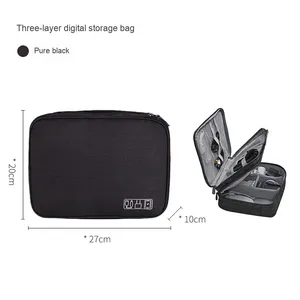 Organizador de viaje Bolsa de almacenamiento digital para cámara <span class=keywords><strong>Video</strong></span> Accesorios electrónicos Cable DE DATOS Cargador Banco de energía Compatibilidad - Product Image 6