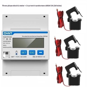 Transformador CTK de Plástico <span class=keywords><strong>Chint</strong></span> DTSU666 para Uso Profesional, 50Hz, 100/5A, 200/5A, 150/5A, Tipo Riel, Medidor de Energía Trifásico de Cuatro Cables - Product Image 1