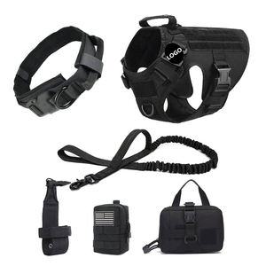Set <span class=keywords><strong>Harnesses</strong></span> Anjing Taktis Anti Tarik, Vest Reflektif Nylon OEM, Kalung Anjing, Tali Anjing, dan <span class=keywords><strong>Harnesses</strong></span> Latihan Heavy Duty untuk Anjing Besar - Product Image 1