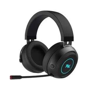 Headset Gaming Bluetooth latensi rendah, headphone nirkabel dengan mikrofon