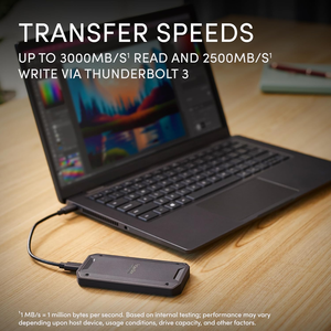 San đĩa chuyên nghiệp <span class=keywords><strong>1TB</strong></span> PRO-G40 <span class=keywords><strong>SSD</strong></span>-lên đến 3000mbs sấm sét 3 (40gbps), USB-C (10gbps) IP68 chống nước bụi - Product Image 4