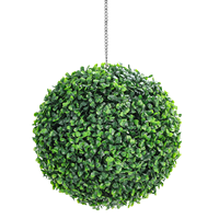 Q21 Vente en gros de plantes suspendues artificielles en plastique de taille personnalisée, verdure, topiaire, herbe synthétique de Milan, boule d'herbe artificielle