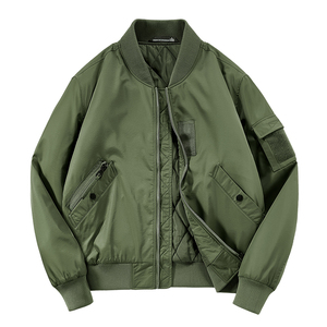 Chaqueta con cuello cruzado y logotipo personalizado, estilo uniforme de béisbol, holgada e informal, para primavera y otoño, cómoda y a la moda. - Product Image 6