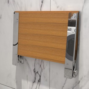 Wholesale Bamboo Bathroom <strong>Folding</strong> <strong>Stool</strong> Fold Down Shower Seat Wall-Mounted Shower Seats for Elderly - Product Image 5