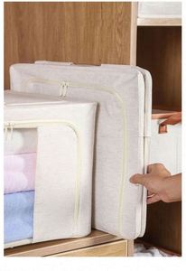 Foldable Fabric Storage Ottoman <b>Bench</b> With Zippered Window Modern Bedroom Furniture Supplier - Product Image 2