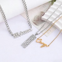 Pendentif en acier inoxydable personnalisé en usine, collier de forme personnalisée incrusté de diamants, accessoires de bijoux, conception gratuite