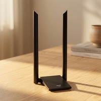 Adaptador WiFi USB 3.0 de 1300 Mbps, Doble Banda 2.4GHz/5.8GHz, Adaptador de Red Inalámbrica Externo con Antena de Alta Ganancia