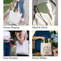 Sac fourre-tout en toile réutilisable personnalisé à la mode avec logo en coton pour les voyages et l'extérieur