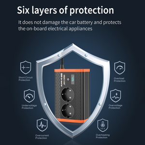 Convertisseur de courant pour voiture <span class=keywords><strong>12V</strong></span> vers <span class=keywords><strong>230V</strong></span> DC/AC <span class=keywords><strong>300W</strong></span>, prise AC double USB à charge rapide, pour le camping - Product Image 4