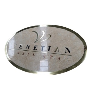 Tùy chỉnh sang trọng Nail Spa sàn đá cẩm thạch Thảm gạch lowes Brass chèn sàn bằng tia nước đá cẩm thạch huy chương - Product Image 6