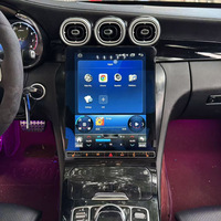 Écran tactile numérique de tableau de bord avec GPS Android Auto de style Tesla, aérateurs d'air frais pour Mercedes-Benz Classe C W205