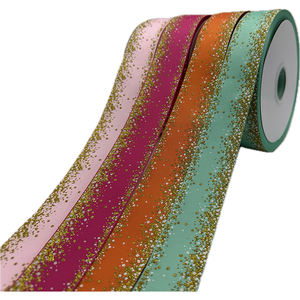 شريط grosgrain بختم ساخن ومسحوق بوصة 50 ياردة/لفة للأقواس أو الهدايا - Product Image 1