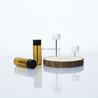 Bouteille de rangement en verre classique avec cuillère télescopique extensible et couvercle, flacon transparent ambré personnalisable avec logo disponible