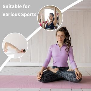 Tapete de Yoga TPE para Dropshipping, Antideslizante, con Logotipo Personalizado, Impresión UV, Ecológico, Doble Capa - Product Image 6