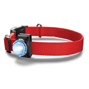 UMIONE lampu kerah anjing LED, daya baterai CR2032 pengganti Super terang menyala dalam gelap lampu hewan peliharaan