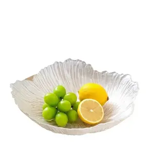 Hot Sale Wedding Decoration Dinnerware Sets Fruit Plate Gold Glass Charger Plates Clear Glass Dinner Plates