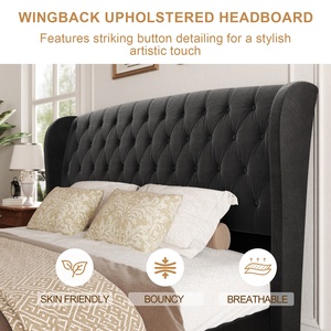 <span class=keywords><strong>Letto</strong></span> Moderno di Lusso in Stile Europeo, Rivestito in Velluto Rosa, con Testiera Regolabile in <span class=keywords><strong>Legno</strong></span> di Quercia, Misure King/Queen, Capacità di Carico 450 kg - Product Image 3