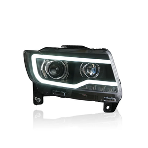 Gruppo Fari ad Alta Luminosità Modificato con LED DRL, Fari Allo Xenon con Indicatori di Direzione per Jeep Compass 2011-2016 - Product Image 5