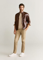 Veste en cuir zippée à manches longues avec logo personnalisé de concepteur OEM Veste pour hommes Veste de course vintage en cuir 2025