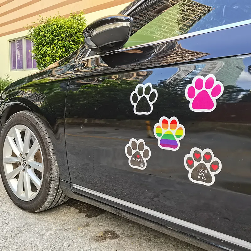 Factory price custom waterproof die cut advertising car body sticker magnet sign