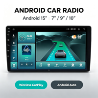 Radio para Auto Android ODM OEM, Sistema Multimedia con Reproductor de DVD, Android 15, Universal, 7/9/10 Pulgadas, T9 T100 TS10 TS7 TS18 TS20