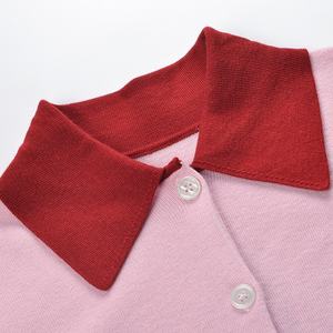 Cárdigan de <span class=keywords><strong>Punto</strong></span> Casual para Mujer, Nuevo de Principios de Otoño, Antibolitas, Color <span class=keywords><strong>Rosa</strong></span> Sólido, con Costuras, Cuello Camisero, Corte Entallado, Manga Larga, con Botones - Product Image 4