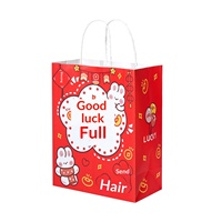 Sacs cadeaux en papier kraft à poignée pour thé au lait, pâtisseries, cadeaux pour enfants, emballage à emporter - Personnalisés avec impression offset