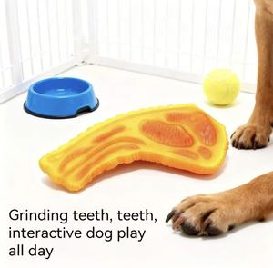 Giocattolo da masticare in vinile per cani con suono realistico, a forma di bistecche di manzo, ecologico, piccolo, interattivo, per alleviare la noia e l'auto-divertimento - Product Image 6