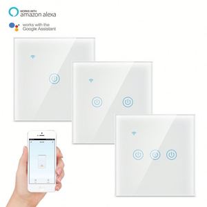 가정용 지능형 음성 제어 EU <span class=keywords><strong>3</strong></span> 갱 Tuya 새로운 전기 와이파이 스마트 벽 터치 라이트 스위치 - Product Image 1