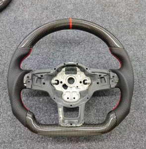<span class=keywords><strong>Volant</strong></span> personnalisé en fibre de carbone véritable adapté à V-W G-olf 7 <span class=keywords><strong>R</strong></span> MK 7 GTI voiture POLO Vento passat B6 Mk8 housse de <span class=keywords><strong>volant</strong></span> - Product Image 4