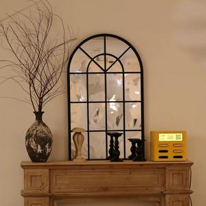 <span class=keywords><strong>Espejo</strong></span> Decorativo de Pared para Sala de Estar, Estilo Francés, Personalizado, con Marco de Hierro Forjado y Arco Grande - Product Image 1