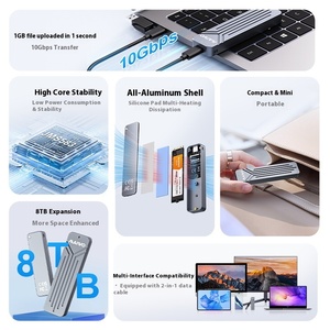 علبة قرص صلب خارجي ماي وو K1751 M.<span class=keywords><strong>2</strong></span> NVMe إلى Type-C، علبة ألومنيوم لقراءة الأقراص الصلبة المحمولة - Product Image 4