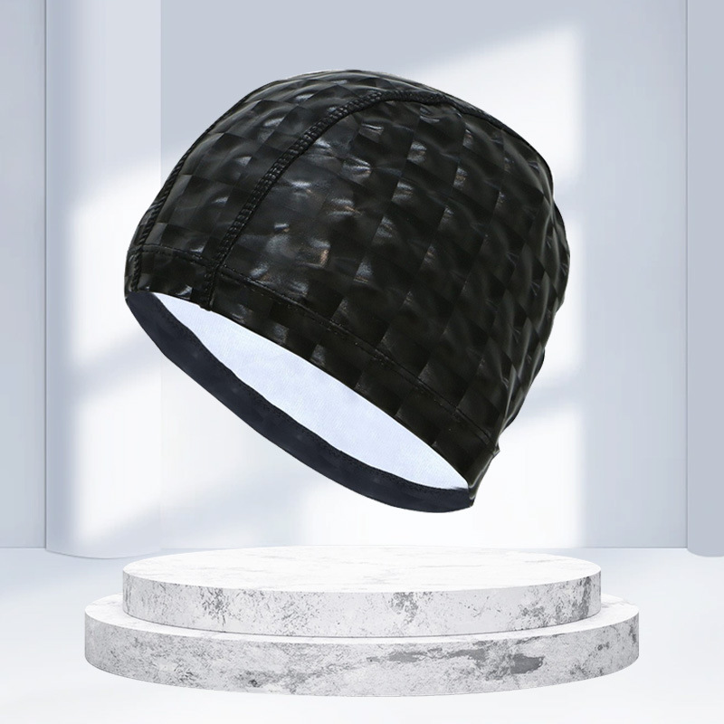 Adult water cube cap black