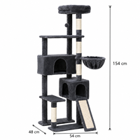 Arbre à chat double extra haut OEM populaire avec échelle intégrée