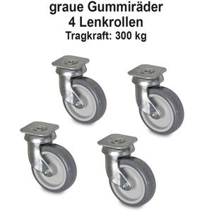 Màu Xám-Màu Vàng 4 Xoay Bánh Xe Màu Xám Bánh Xe Cao Su Giao Thông Vận Tải Con Lăn Cho <span class=keywords><strong>Euro</strong></span> Container 800x600Mm Giao Thông Vận Tải Xe Tay Xe Đẩy - Product Image 2