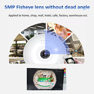 5MP <span class=keywords><strong>Fisheye</strong></span> phong cách <span class=keywords><strong>Camera</strong></span> an ninh 360 ° độ mạng máy ảnh với phát hiện con người cảnh báo PoE Dome máy ảnh làm việc với hệ thống NVR - Product Image 4