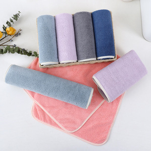 Coral Fleece Solid Color Towels 35x75cm Absorbent Home Use Microfiber Rectangular Towel - Product Image 3