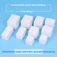 Boîtes blanches neutres personnalisées, colorées et vierges, boîtes en carton blanc prêtes à l'emploi, boîtes d'emballage pliables disponibles