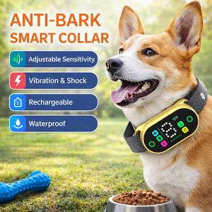 <span class=keywords><strong>Collier</strong></span> anti-aboiement intelligent <span class=keywords><strong>pour</strong></span> <span class=keywords><strong>chien</strong></span> avec écran couleur, étanche IPX7, rechargeable, <span class=keywords><strong>collier</strong></span> d'entraînement IA <span class=keywords><strong>pour</strong></span> chiens de petite, moyenne et grande taille - Product Image 1